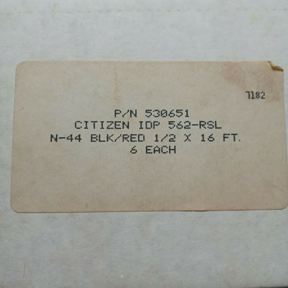 Citizen IDP-562 Black Red Ribbons IDP562-RSL N-44 1/2 in x 16 ft Set of 9 - Picture 12 of 12